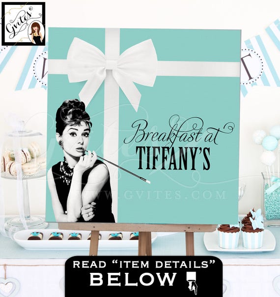 Items similar to Breakfast at Tiffany’s backdrop photo booth, Audrey