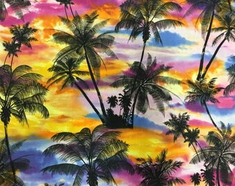 Palm tree fabric | Etsy