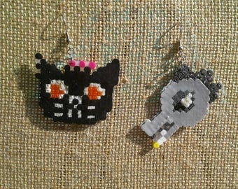 Night in the Woods Inspired Perler Hama Earrings