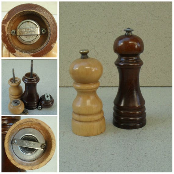 Vintage Peugeot salt and pepper mills France 1980s Peugeot