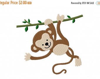 50% OFF - Baby Monkey Embroidery Design Multiple Formats Available - Instant Download