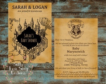 Harry Potter Marauder's Map Themed Printable Baby Shower Invite! - DIGITAL FILES