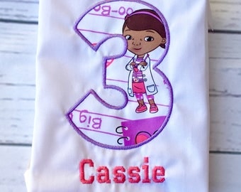 Last Minute Doc Mcstuffins Birthday Shirt- Ships Fast!