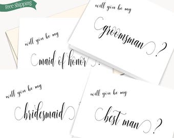 Will You By My Bridesmaid Card, Bridesmaid Proposal card, Will you be my Matron of Honor Card, Will you be my Flower Girl Card
