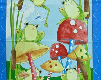 Frog fabric panel | Etsy