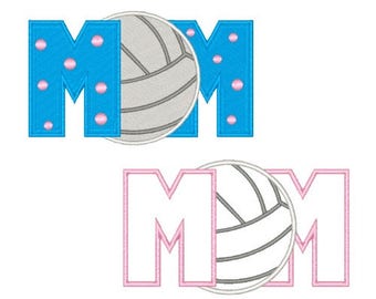 Volleyball Mom Machine Embroidery Design Applique Volleyball Embroidery Designs Sports Filled Stitch 4X4 5X7 6X10 8X8 Instant Download