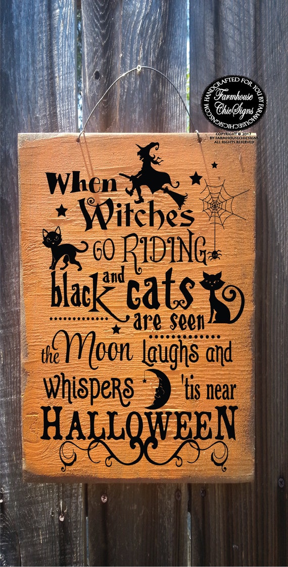 Halloween Witch Poem Sign