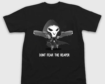 Overwatch Tee - Overwatch Shirt - Don't Fear the Reaper Black and White