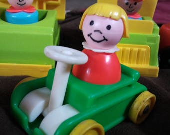 Vintage Fisher Price Little People Truck LOT