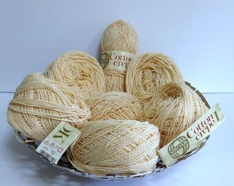 Sirdar Yarn Cotton Crepe Sirdar DK Yarn Destash Vintage Silky Twisted Soft Cotton Yarn Bundle Yarn Made in England Handmade Knitting Yarn