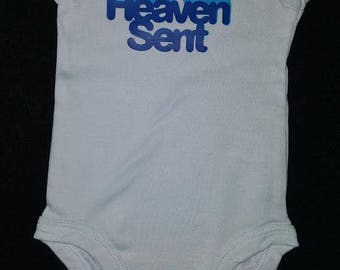 Heaven Sent Baby Blue Onesie 0-3 months