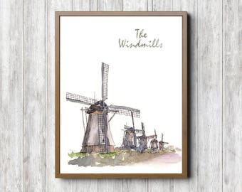 Windmill Wall Art windmill wall art | etsy Windmill Wall Art windmill wall art | etsy