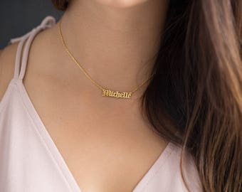 Name choker Necklace - Name Choker Necklace - Personalized Choker Necklace - Name Necklace - Name Plate Choker - Gothic Choker Necklace