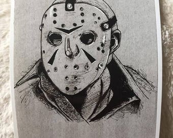 Jason Voorhees Tattoo Art Print