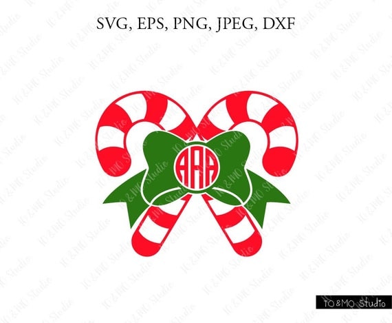 Download Candy Christmas Monogram SVG Candy Cane Monogram Svg