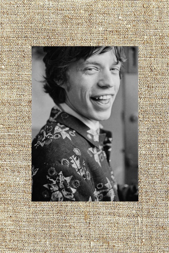 Mick Jagger photograph black and white photo print vintage