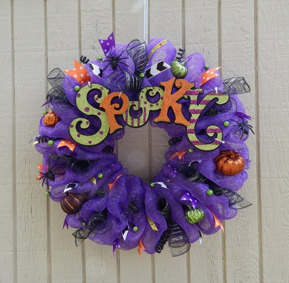 Halloween Mesh Wreath Halloween Wreath Mesh wreath Fall