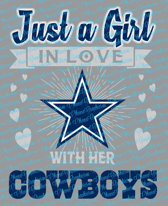 Just a Girl In Love with Her Cowboys SVG