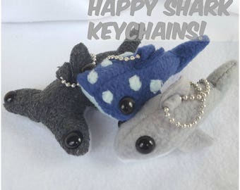 shark plush keychain