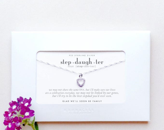 Stepdaughter | Gift From Stepdad Stepfather to New Future Step Daughter | Quote Poem Message Card | Wedding Engagement Rehearsal Dinner Gift