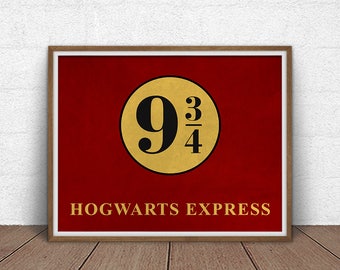 Platform 9 3 4 sign | Etsy
