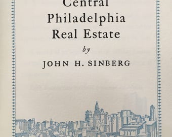 Antique Philadelphia Real Estate book: commercial properties, downtown business history, promotional booklet, fine press, Philadelphia rare