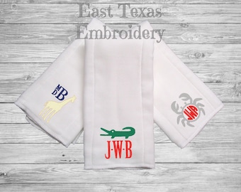 Personalized Burp Cloths for Boys - Monogrammed Burp Cloths - Baby Shower Gift for Boys - Preppy Baby Boy Gifts - Preppy Burp Cloth for Boys