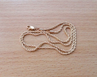 Gold rope chain necklace long gold chain necklace rope jewelry chain 18K gold plated men women gift classic chain