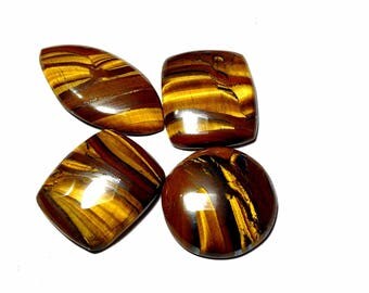 Golden tiger eye cabochon 4 pcs 22.8 gm GM 495