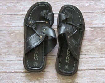 Vintage Sandals, Vintage Slides, Unique Shoes, Unique Sandals, 90's Shoes, 90's Sandals, Vegan Leather, Pleather, Faux Leather