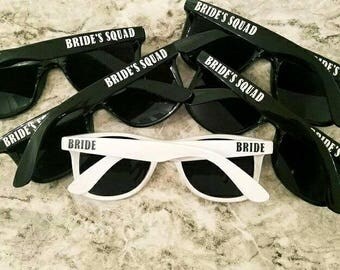 Personalized Sunglasses - Black, White or Colored Frames, Multiple Font Colors and Choices - Custom