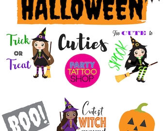 Custom Halloween Temporary Tattoos, kid tattoos, halloween tattoo, custom fun
