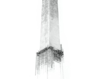 Original Charcoal Drawing: "Repairs" 16"x24"