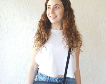Leather Crossbody bag • Black Leather Handbag • Vintage Leather Bag • Shoulder Bag • Small leather crossbody Bag • Festival Crossbody Bag