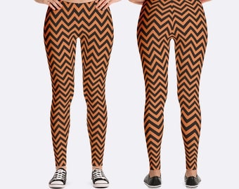 Chevron Leggings, Halloween Leggings, Ladies Leggings, Unique Leggings, Print Leggings, Yoga Pants, Womens Leggings, Stripe Leggings