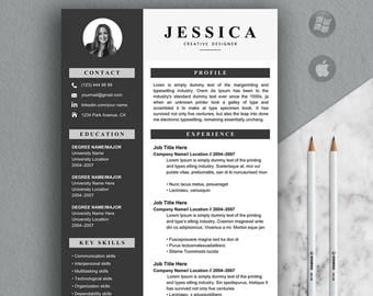 Resume Template, Resume, Modern Resume Template, Clean Resume Template, CV, Creative Resume Template Instant Download