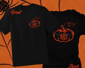 Monogram Shirt Halloween Monogram Tee witch hat monogram