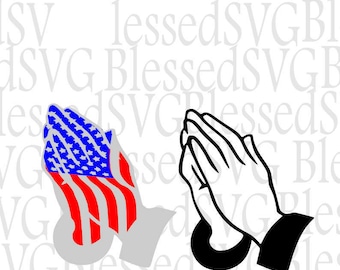 Praying Hand svg,Patriotic svg, American flag,Svg, Silhouette cut files,Cricut, Praying,cutting files,Red white blue. vinyl shirt,home decor