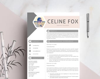 60% OFF Resume Template - Simple Resume Template - Professional, Creative Resume Template CV Template - Instant Digital Download - Celine