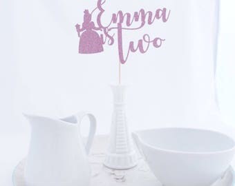 Princess Cake Topper, Custom Birthday Cake Topper, Girl Birthday Party Decorations, Personalized Cake Topper, Princess Party, Pink Princess