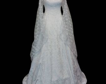 Renaissance dress, wedding dress, medieval wedding gown, Princess gown, white lace dress