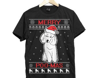 christmas poodle shirt