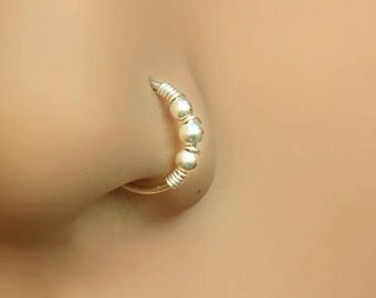 Nose Ring,nose ring hoop,tiny nose hoop,nose piercing,clip on nose ring,small nose ring,nose piercing hoop,opal nose ring,nasenring,