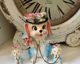 Lipper Mann Creations Dog and Puppy Chained