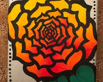 Acrylic Sunset Rose