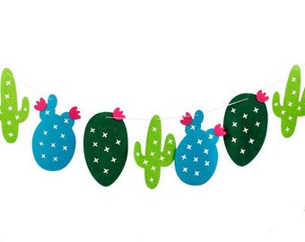 Cactus Garland Fiesta Banner Cacti Fiesta Birthday Banner Fiesta Cactus Banner Fiesta Birthday Fiesta Decoration Fiesta Decor Fiesta sign