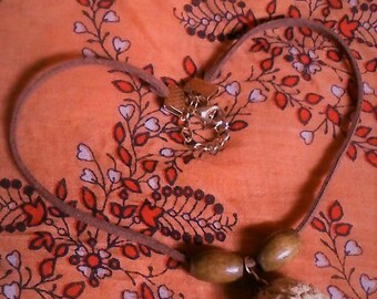 Peach Pit Suede Leather Choker