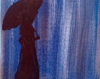 Rainy Day 8x10 Acrylic Painting