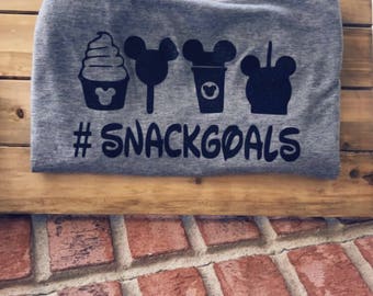 Disney Snack Goals Tank- #Snackgoals - Mickey Shaped Food - Dole Whip - Disney Food - Funny Disney Shirt - Disney Shirt for Women