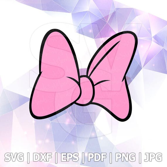 Download Minnie Mouse Pink Bow Layered SVG DXF EPS Vector Silhouette